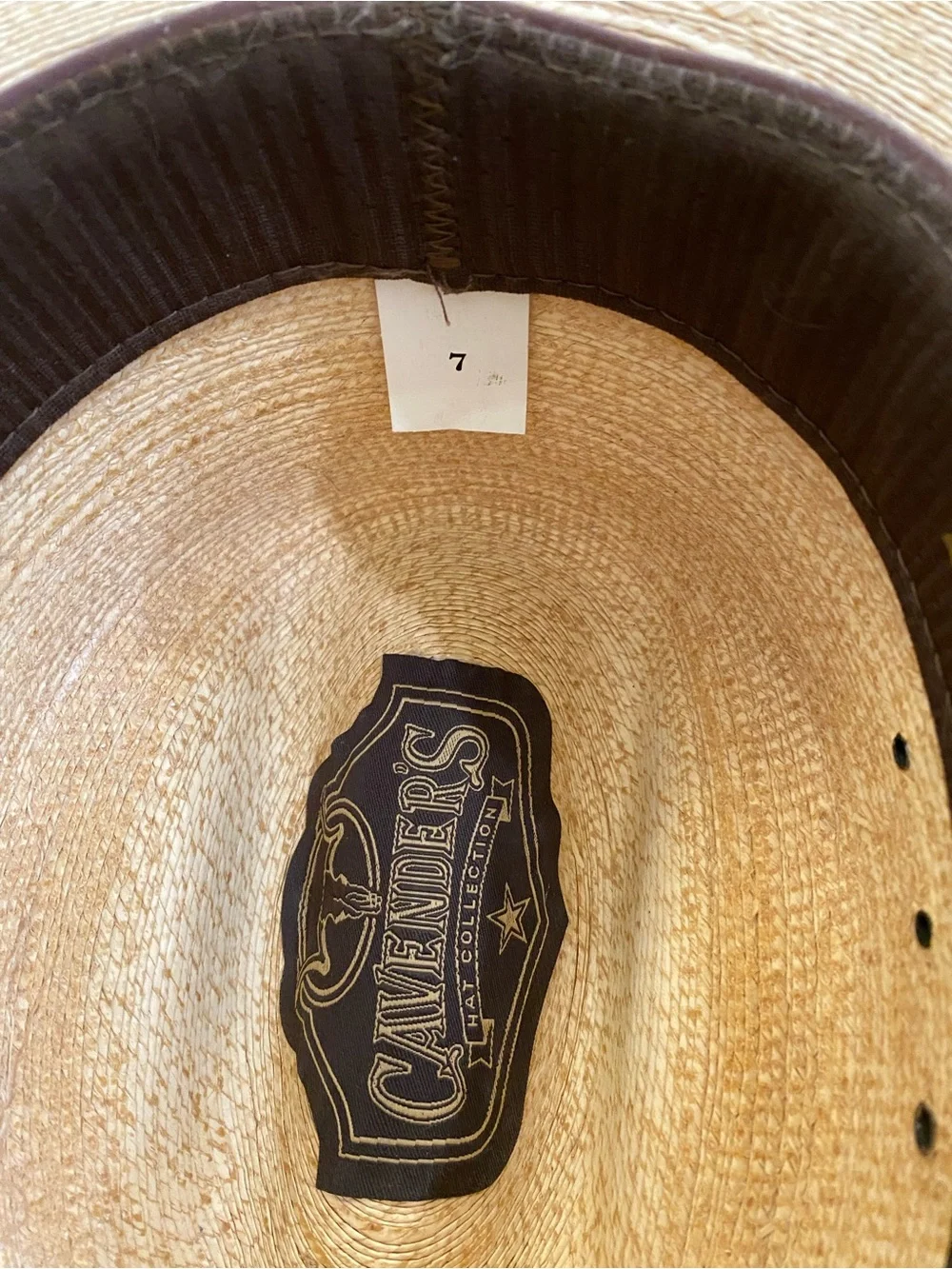Cavender’s Straw Cowboy Hat Kids 7 Decorative Band Concho Western Rodeo Ranch